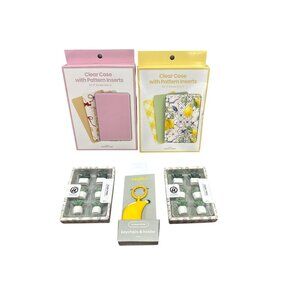 Clear Case With Pattern Inserts for 6" Kindle Gen 11, Push Pins Potted Succulent